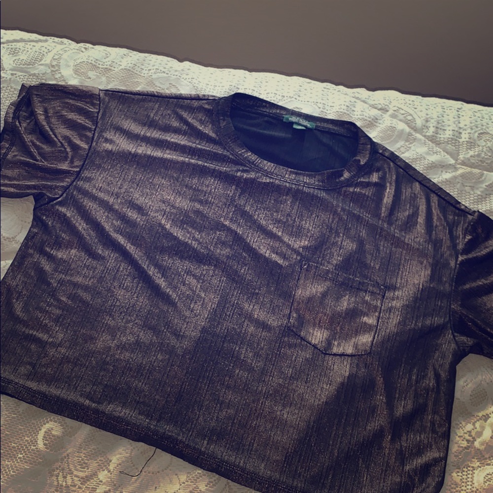 Metallic crop top
